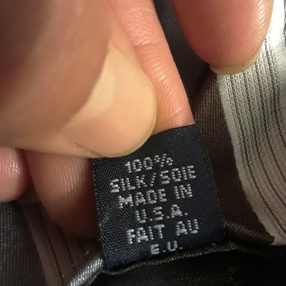 Calvin Klein 100% silk silver and brown tie - Picture 5 of 12